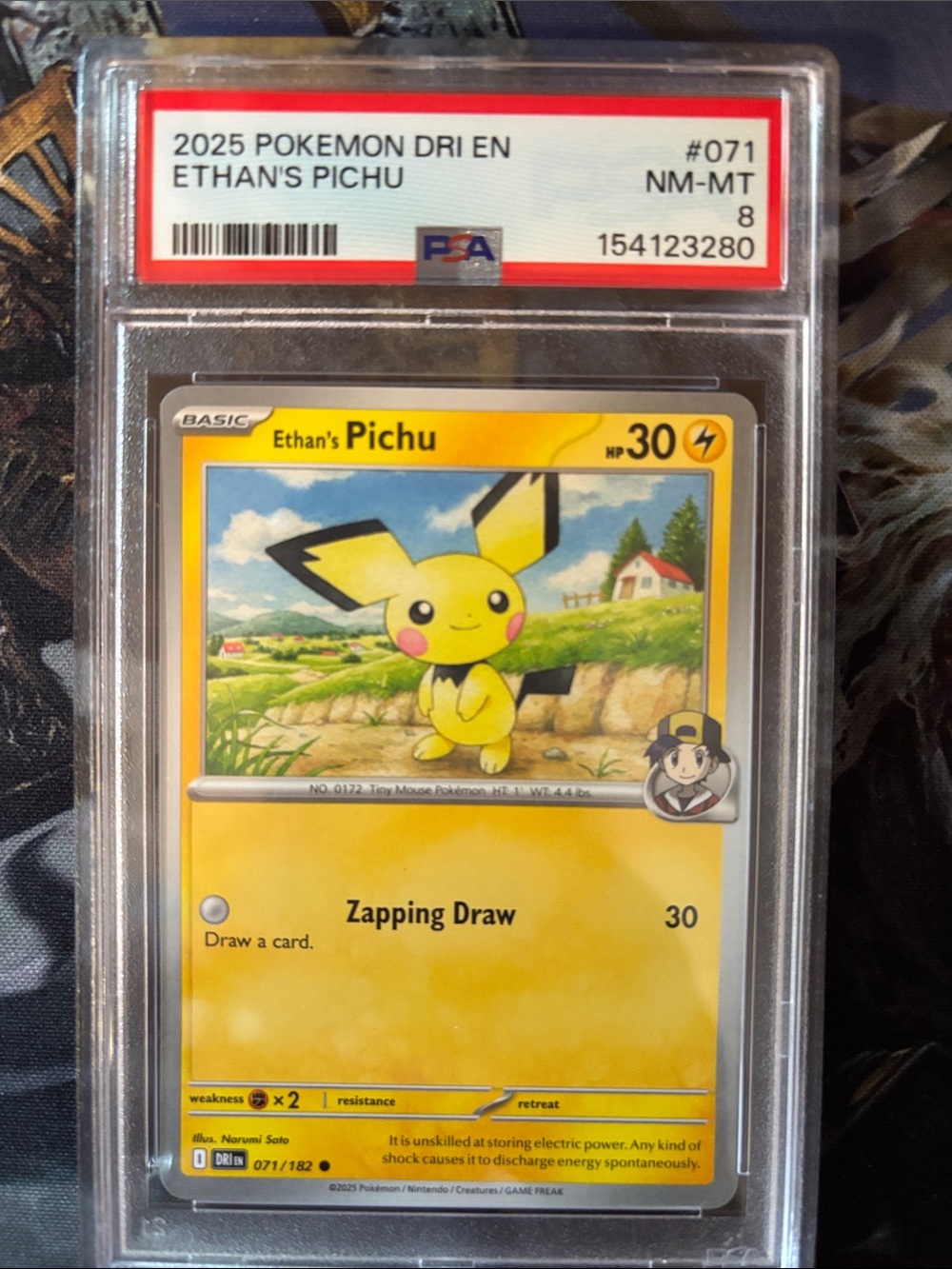 Pokemon Yellow Ethan's Pichu Card